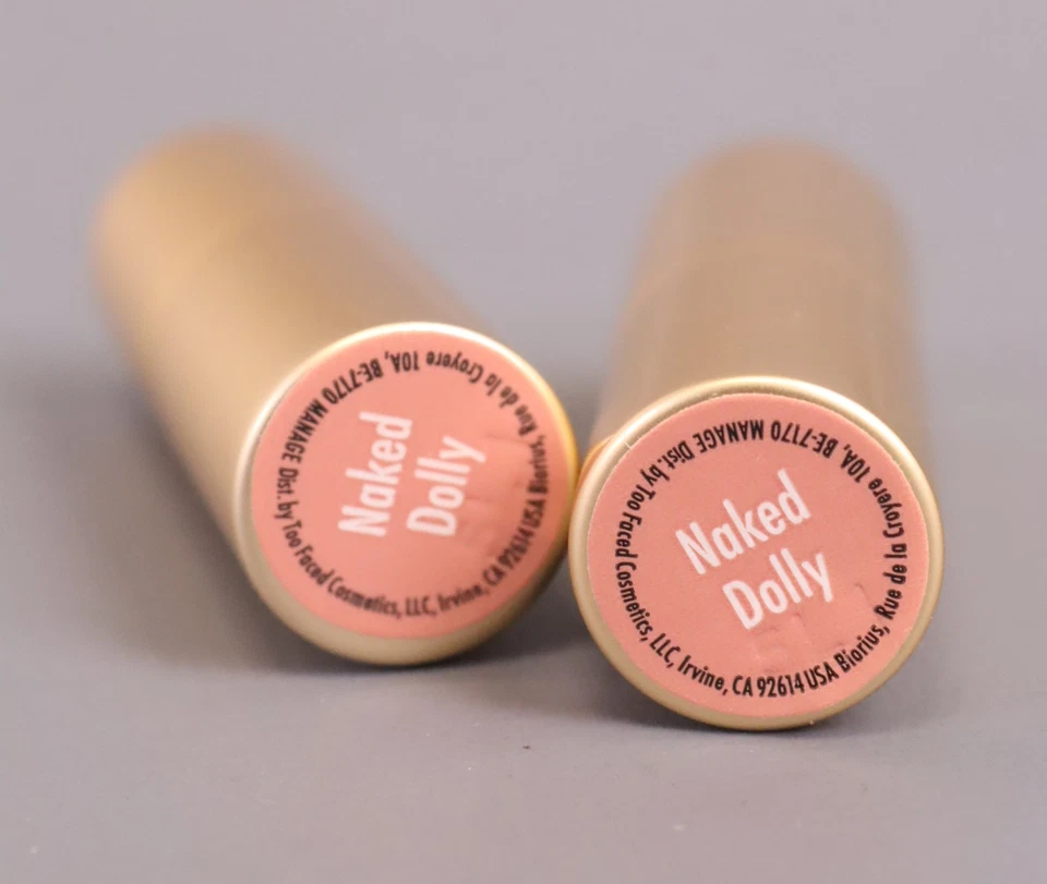 Batom Too Faced La Creme cor creme labial encharcado em boneca nua (pacote com 2) - Imagem 2 de 4