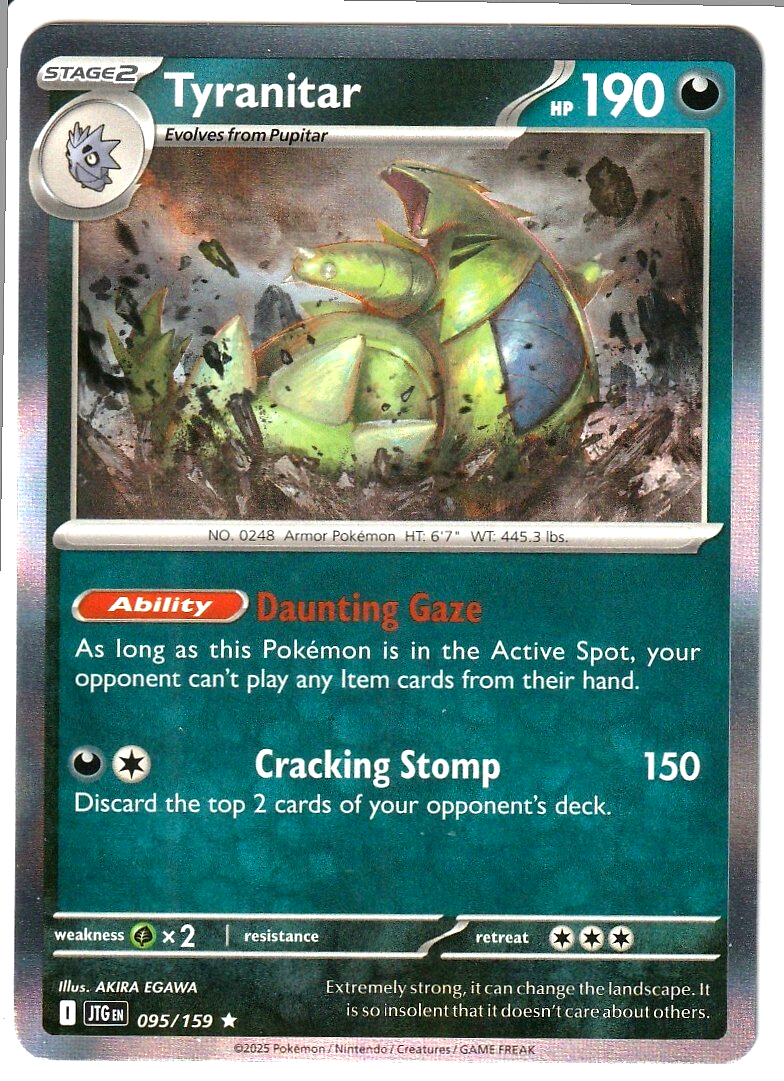 Tyranitar 095/159 Holo Rare Journey Together Pokemon TCG NM | eBay