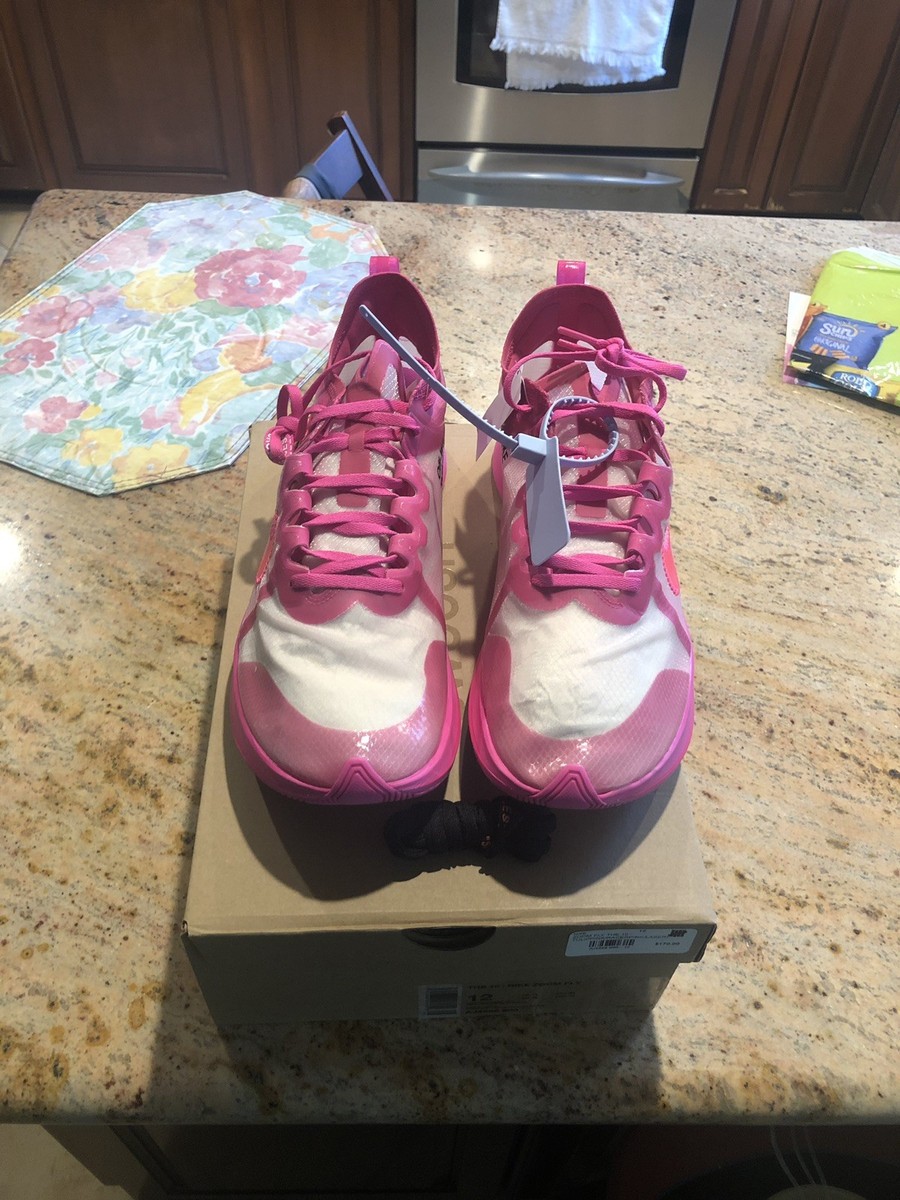 NIKE ZOOM FLY TULIP PINK OFF WHITE VIRGIL ABLOH SIZE 12