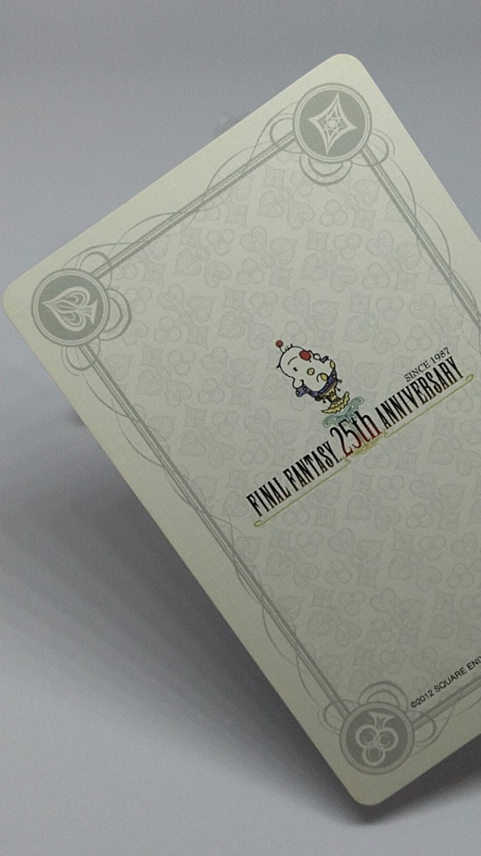 その他 FF25th ANV DECK Final Fantasy 25th Anniversary Playing Cards Spade 6 Square