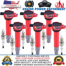 6 Pack Ignition Coils & Spark Plugs For 2006-2010 Dodge Charger 2.7L 3.5L UF502