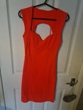 High quality thick textured coral Pink keyhole sweetheart dress size 8