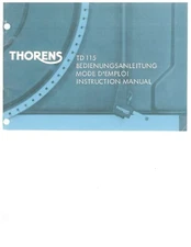 Operating Instructions For Thorens TD 115
