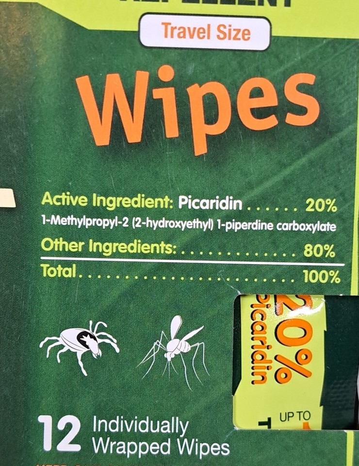 Bens Natrapel Picaridin Insect Repellent Wipes 12 Individually