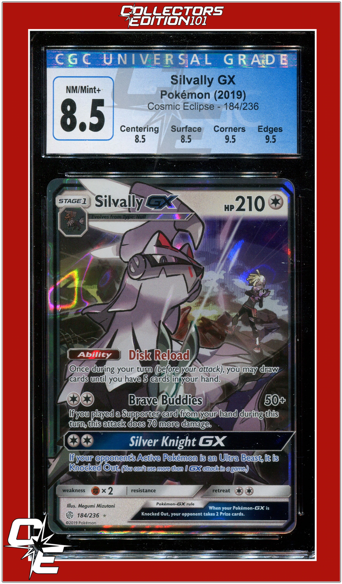 Cosmic Eclipse 184 Silvally GX CGC 8.5 - Subgrades | eBay