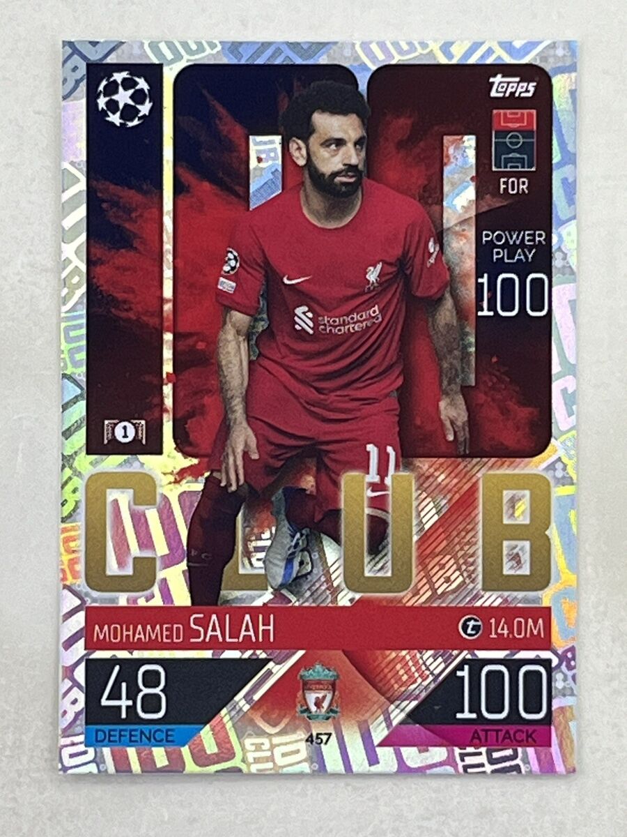 Mohamed Salah 2022-23 Topps Match Attax UCL 100 Club #457 Mohamed Salah 2022-23 Topps Match Attax UCL 100 Club #457