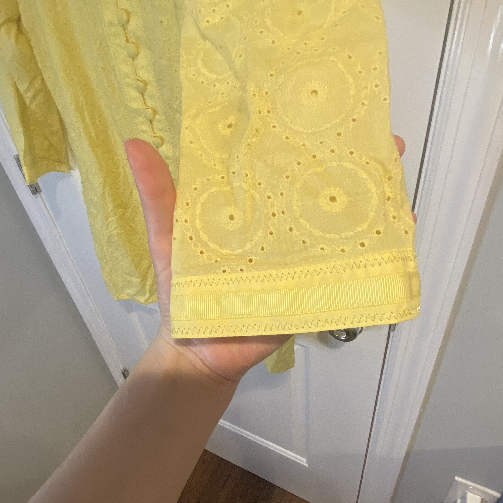 Chicos Yellow Button Down Light Weight Jacket - image 3