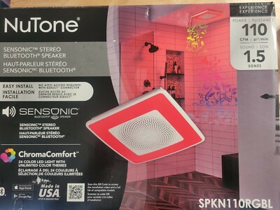 Broan-Nutone ChromaComfort Ceiling Bath Fan With Sensonic Bluetooth ...