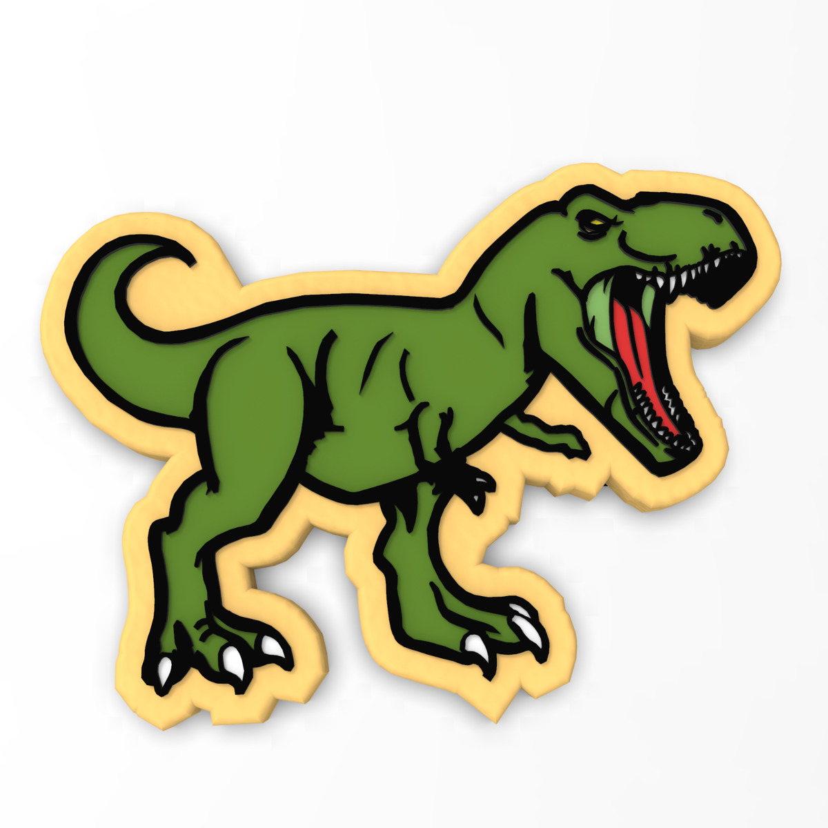 T Rex Cute Cookie Cutter & Stamp, Dinosaur Dino Birthday Jurassic T-Rex  Tyranno