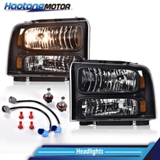 Conversion Headlights Black Fit For 99-04 Ford Super Duty F250/F350 Excursion US