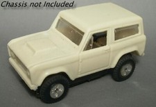 Resin HO SLOT CAR scale 1972 Ford Bronco paintable body t-jet mounts