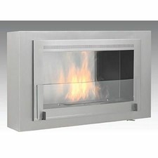 Montreal Wall Mounted Fireplace Stainless Steel For Sale Online