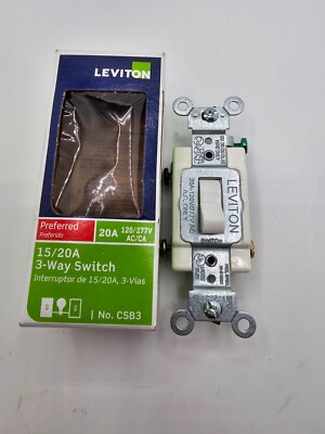 Leviton 3-Way Switch Preferred 15/20A 120/277V AC/CA CSB3