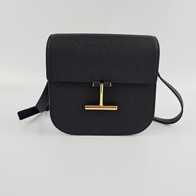 Tom Ford Mini Tara Black Leather Shoulder Bag New | eBay