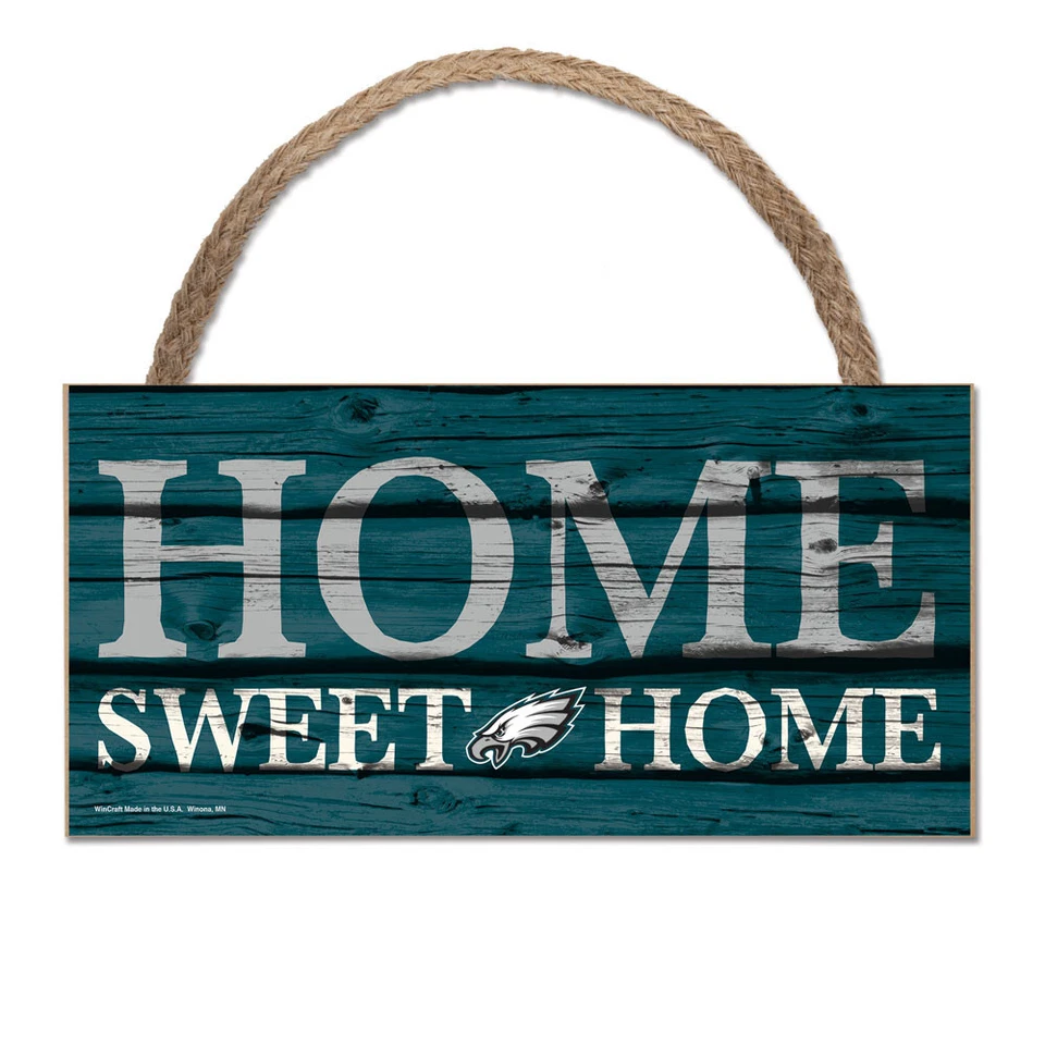 NFL Philadelphia Eagles Home Sweet Wood Sign Holzschild Holz Wandschmuck Deko - Bild 1 von 1