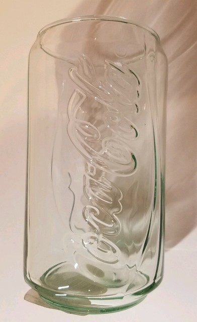 coca cola can shaped glass