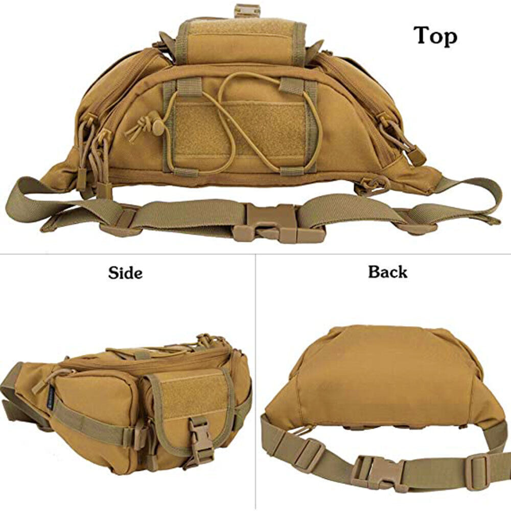 Men Waist Bag Tactical Nylon Fanny Pack Military Molle Travel Hip Belt
