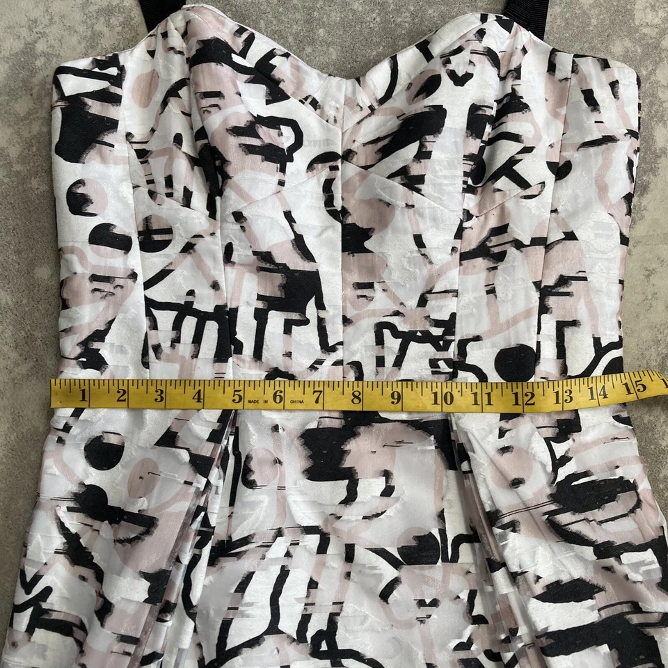 Milly Dress Womens Size 8 Abstract Long Maxi Multicolor Strappy Wedding Evening - Image 3 of 4