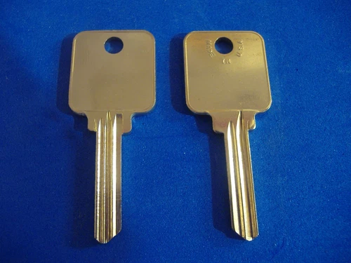 TWO KEY BLANKS FIT MEDECO LOCKS #1518 NICKEL SILVER LEVEL 3 5-PIN - product listing photo