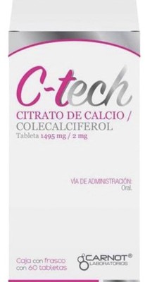 C-Tech: Calcium Citrate with Vitamin D, Dietary Supplement, 60 Tablets