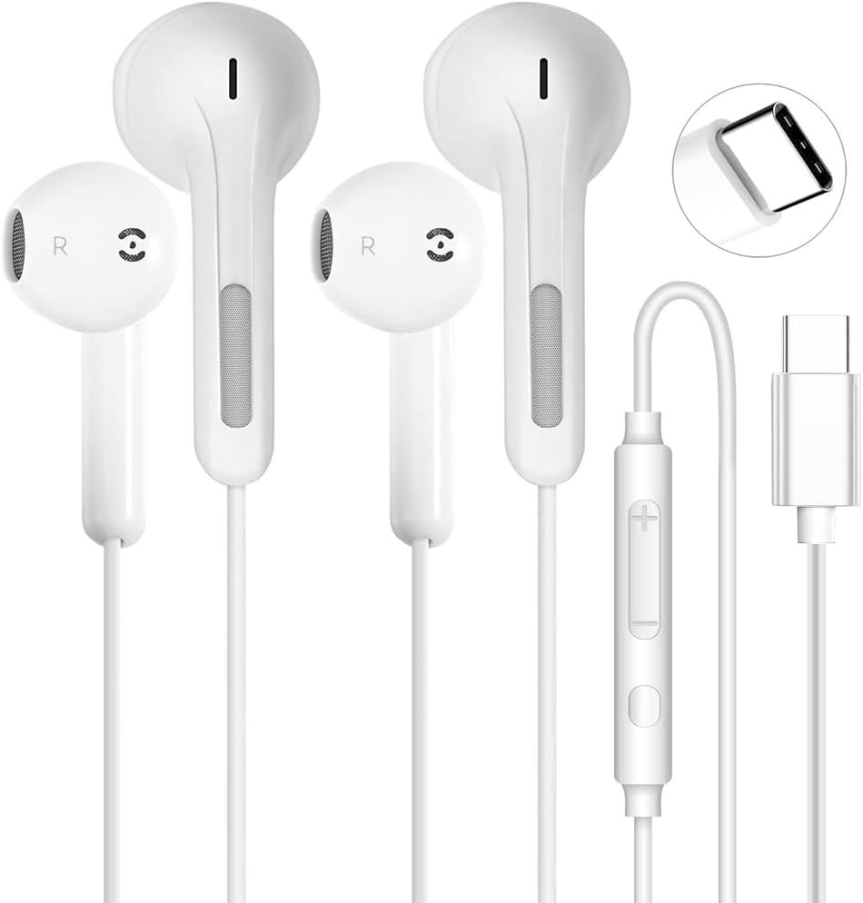 2 Pzs Auriculares USB C Phone Pad Samsung Galaxy Pixel Micro