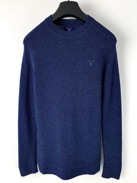 Men Gant Sweater Navy Wool 36 / S / 44 #7YJK