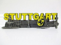 Stuttgart Magnet Metall Souvenir Germany Schlossplatz Brunnen Big Letter