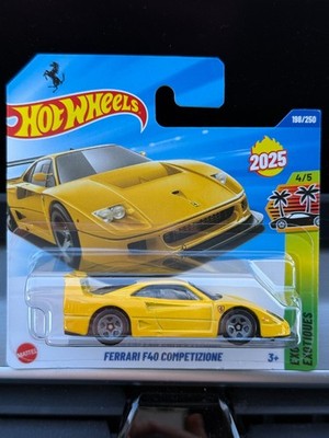 Hot Wheels FERRARI F40 COMPETIZIONE Gelb - HW Exotics 4/5 - 198/250 NEU 1:64