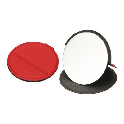 uxcell Small Round Pocket Mirror for Purse, 3 Inch Stainless 3''L x 3''W, Red