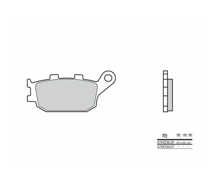 Plaquettes de frein Brembo 07HO36SP en métal fritté route pour moto