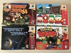 Nintendo 64 Game Lot CIB Donkey Kong Perfect Dark South Park Pokemon Snap