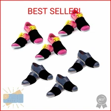 Boyiee 6 Pairs Line Shoe Sock over Sneakers Shoe Covers on Smooth Floors Sliders
