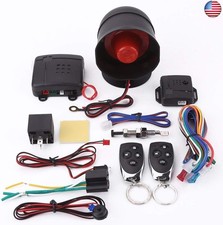 Qiilu Car Security Alarm System with Shock Sensor, Universal Car Alarm Security
