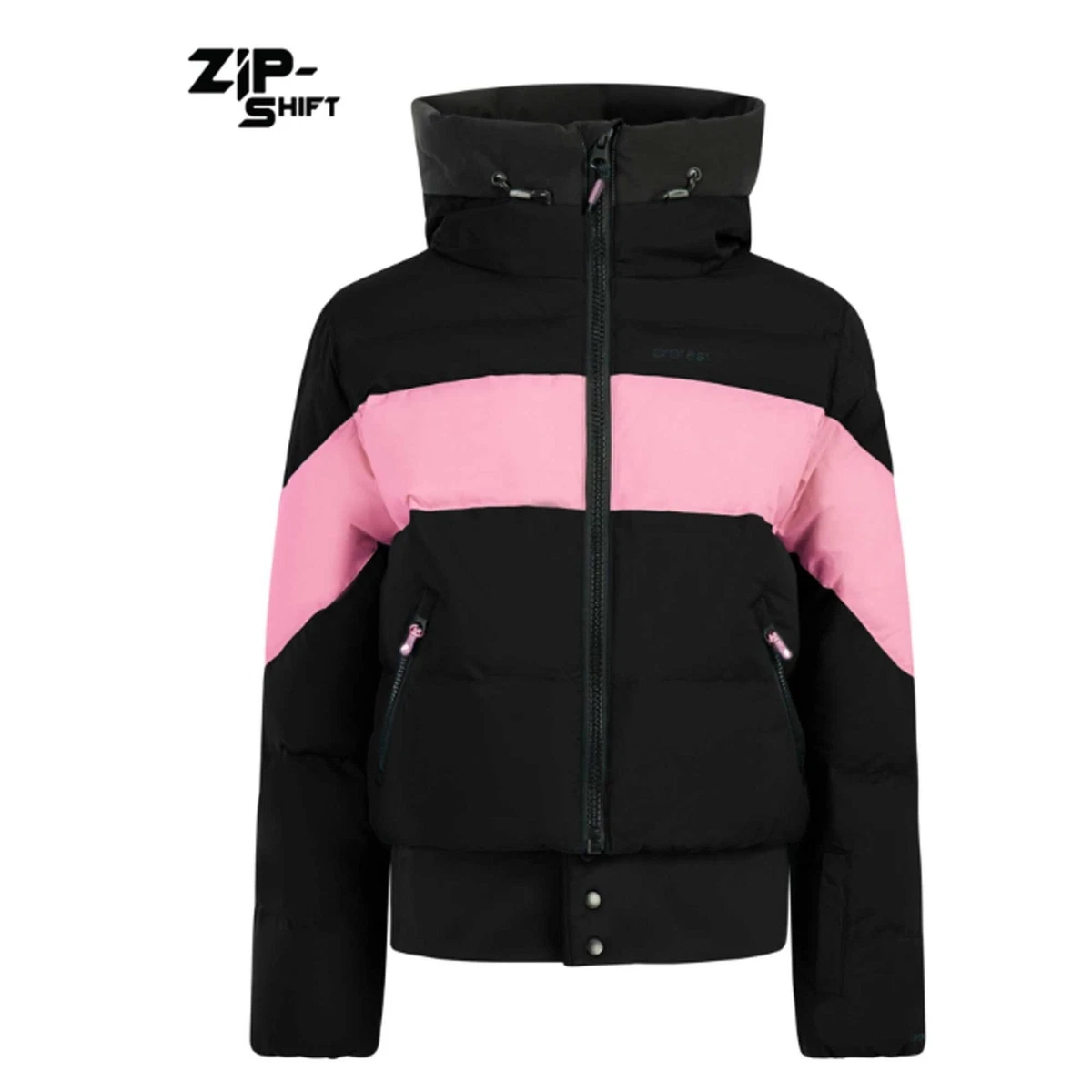 Veste De Ski Protest Garçon - XS - Multicolore Rayé - Capuche Fourrure - Occasion TBE