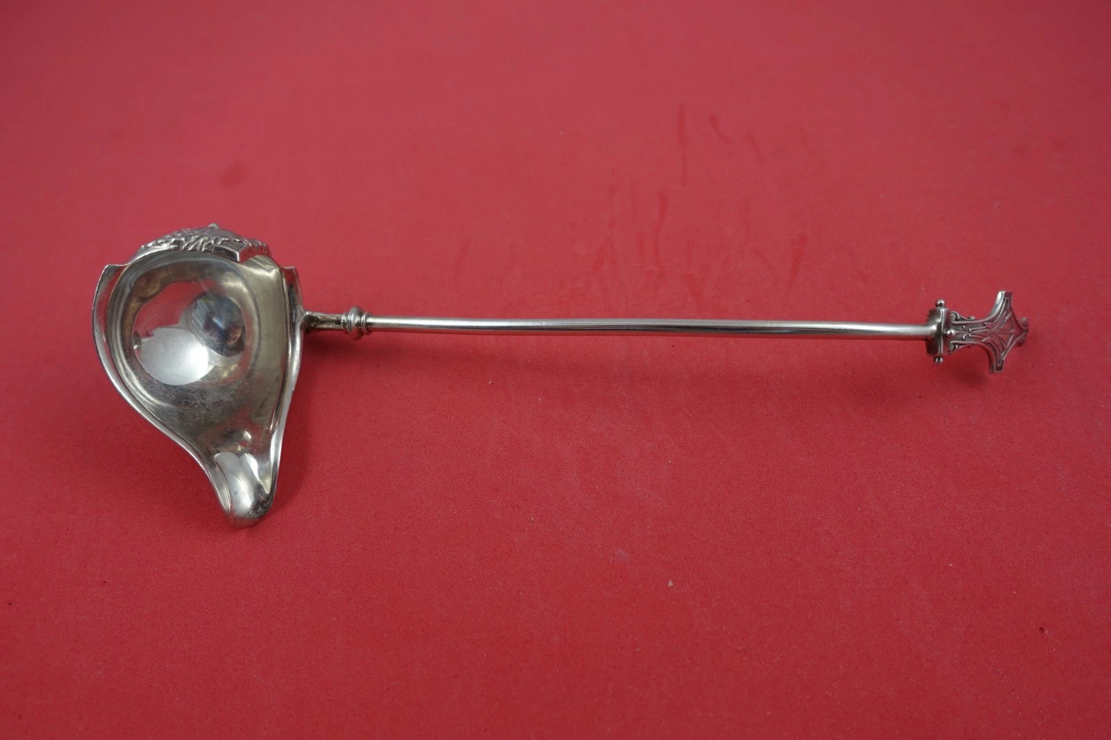 Cat Tails by Whiting Sterling Silver Sauce Ladle w/ Spout 9"