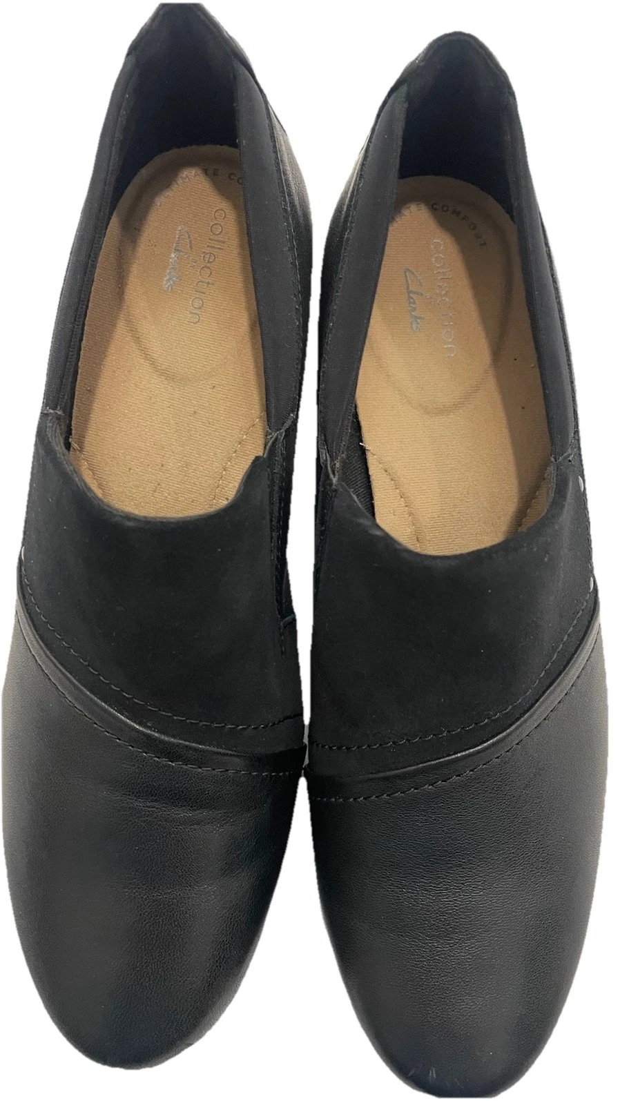 Mocassini donna Clarks Collection Emily Step in pelle nera taglia 8 M NUOVI