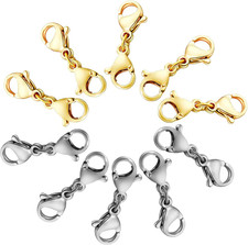 10 Pack Double Lobster Clasp Necklace Clasp Classic Double End Design Necklace C