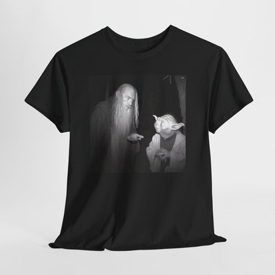 LOTR Gandalf and Yoda Star Wars shirt funny novelty 