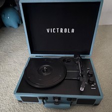 Victrola Victrola Teal Portable Turntable Suitcase Record Player Teal