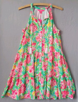 New Lilly Pulitzer Halter Dress Sz XXS Carolane Pear Necessities Lileeze Swing  