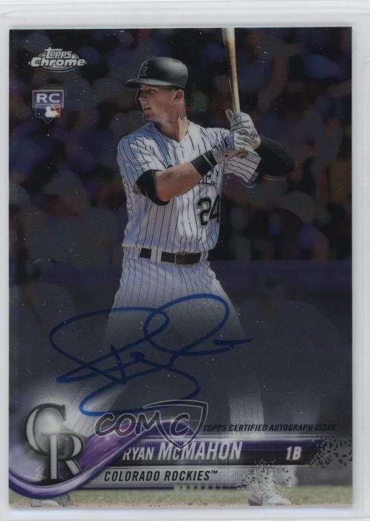2018 Topps Chrome Rookie Auto Ryan McMahon #RA-RM Auto