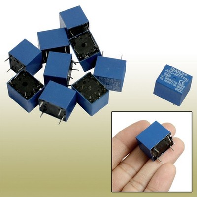 10 Pcs DC 9V Coil 10A SPST 5 Pin Electromagnetic Relays PCB Type JQC-3F