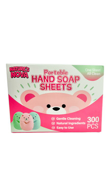Nature's Nova Hand Soap Sheets Travel Size Water Activated 6 Pack