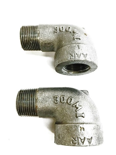 Ward Street Elbow 90 Degree Black Iron Pipe Fitting 300MI [Lot of 2] NOS