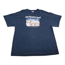 Vintage Rudolph The Red Nose Reindeer T Shirt Adult Size XL Blue 90s