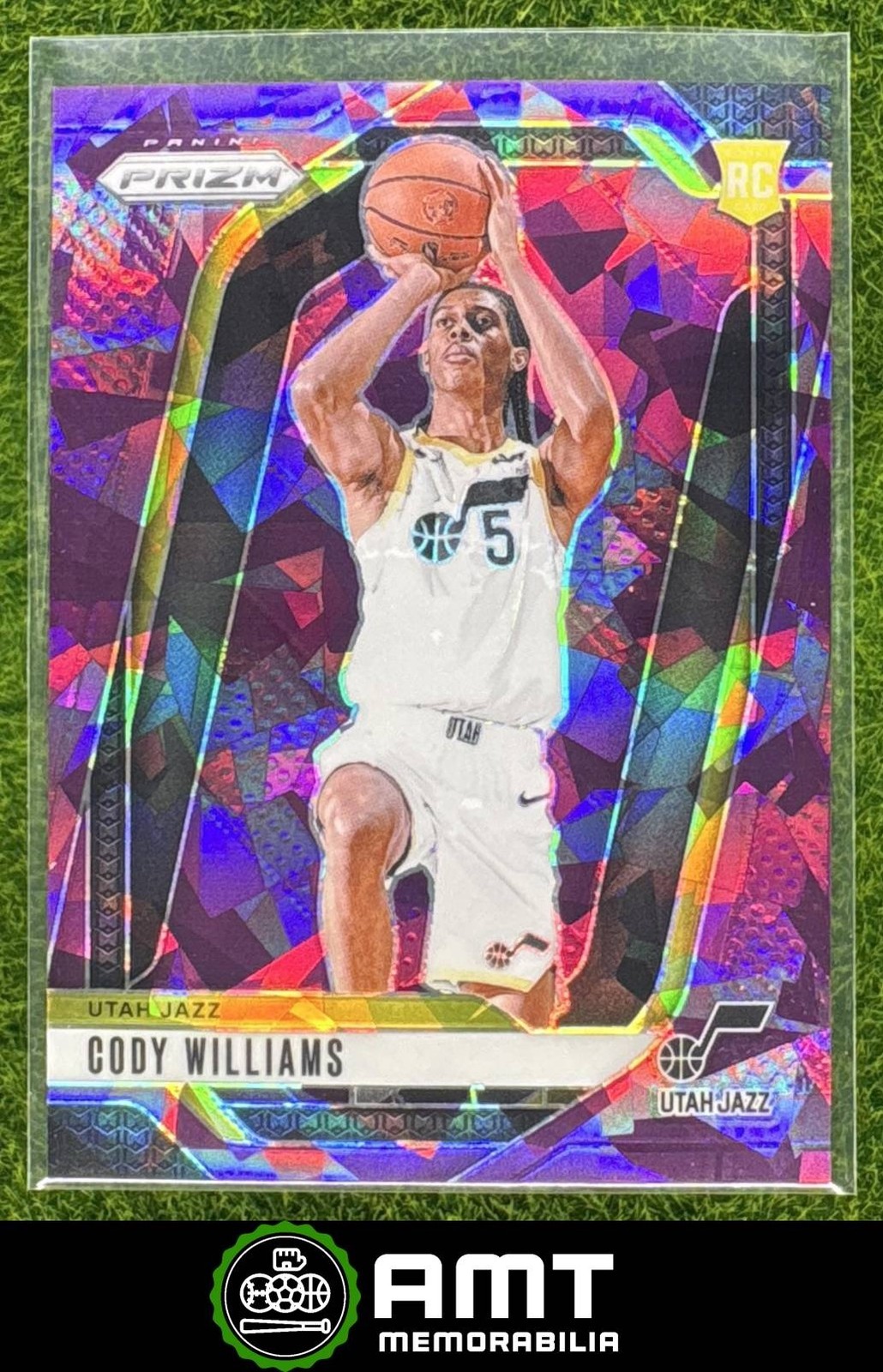 Cody Williams RC 2024-25 Panini Prizm Purple Ice 52/149 Utah Jazz #232