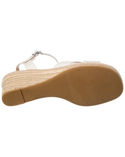 Stuart Weitzman Miami Espadrille Canvas & Leather Wedge Women's - Picture 4 of 6
