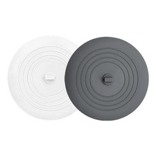 Tub Stopper 2PCS,Bathtub Drain Stopper,6 inches Bathtub White/Grey