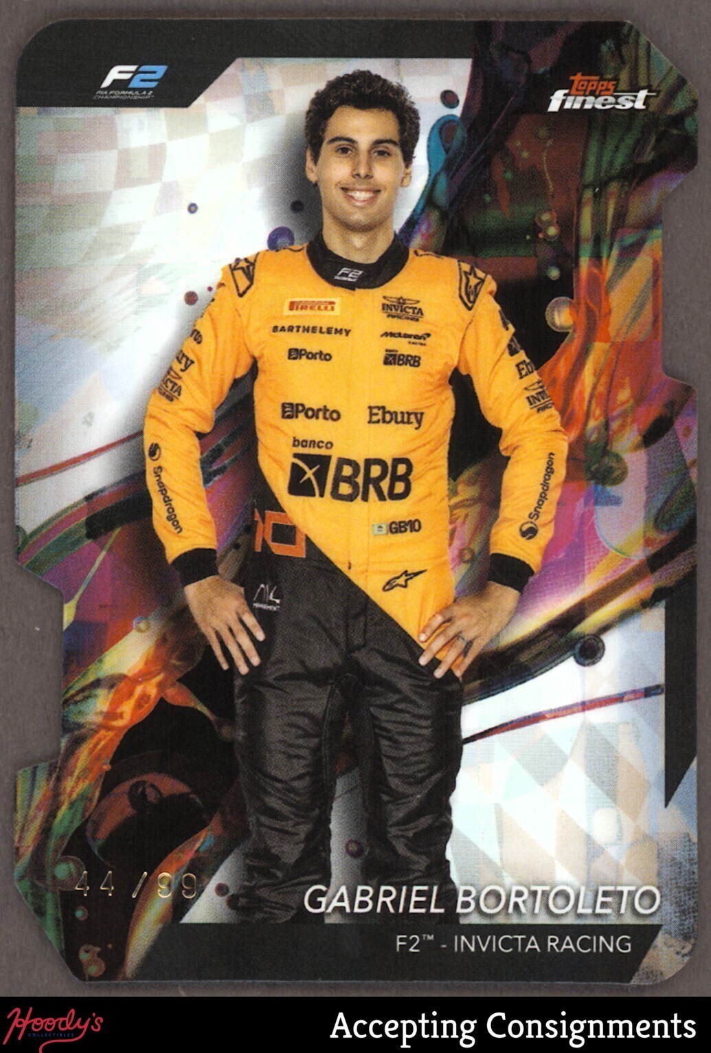 2024 Finest Formula 1 Die Cut Refractors #28 Gabriel Bortoleto 44/99