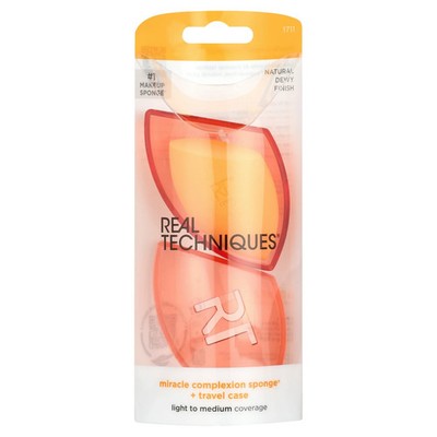 Real Techniques Miracle Complexion Sponge + Travel Case, pack of 3